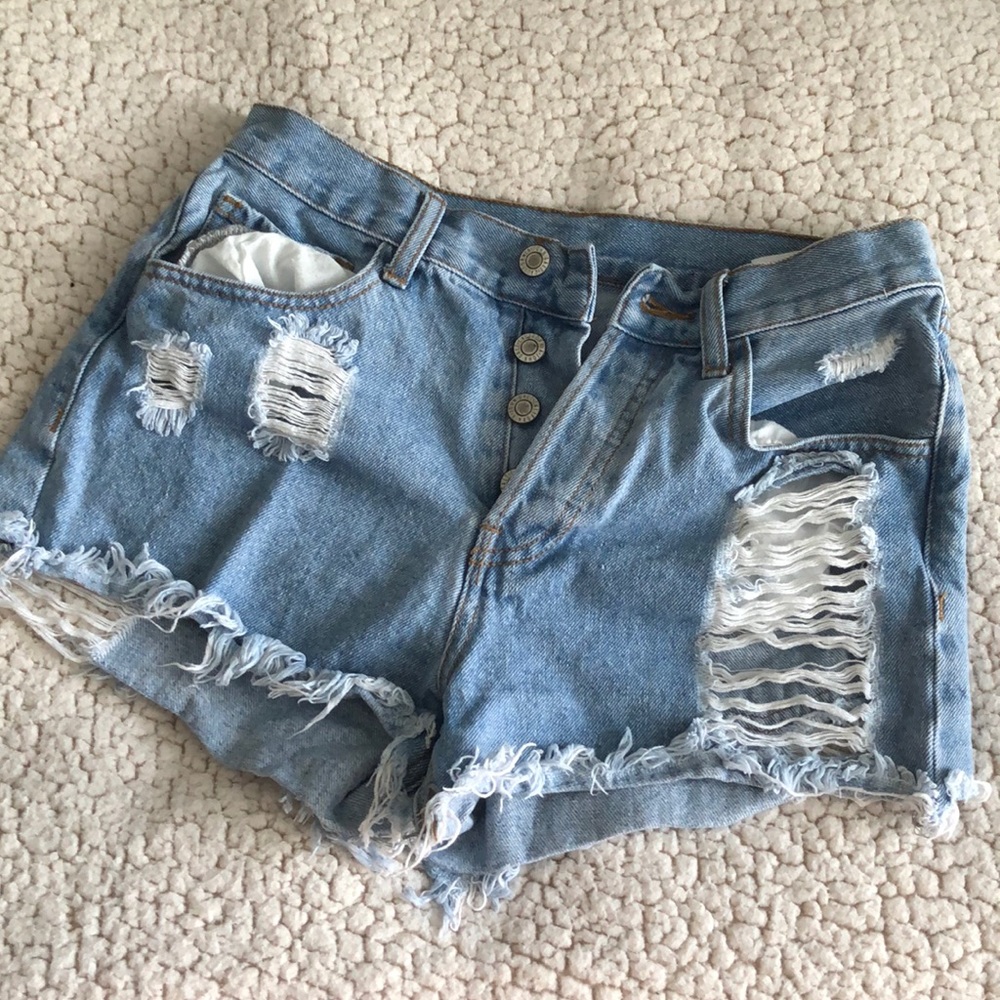Denim shorts